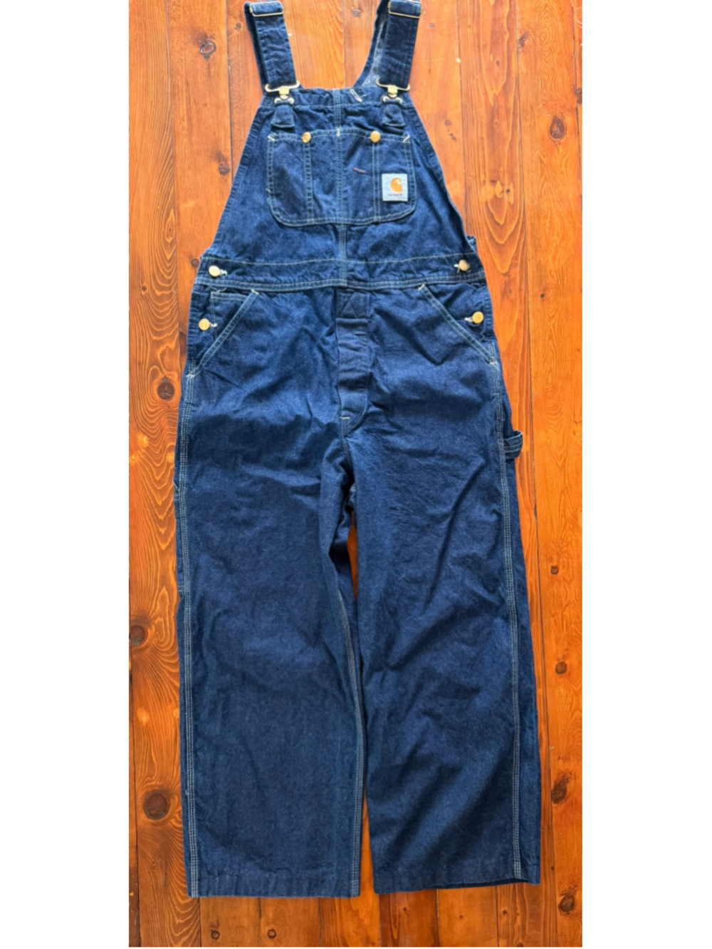 Men's Carhartt Denim Overalls Blue Size 34x30